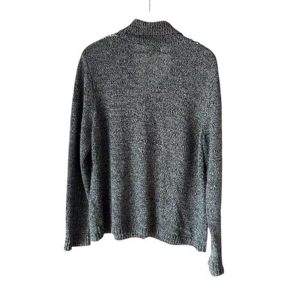 Woolrich Charcoal Heather Gray Cardigan with Nordic Pattern - Picture 2 of 11